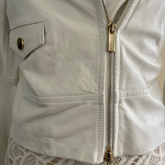 New Real leather jacket AnnaRita N size S EU 40 made in Italy org $559 - Picture 9 of 15